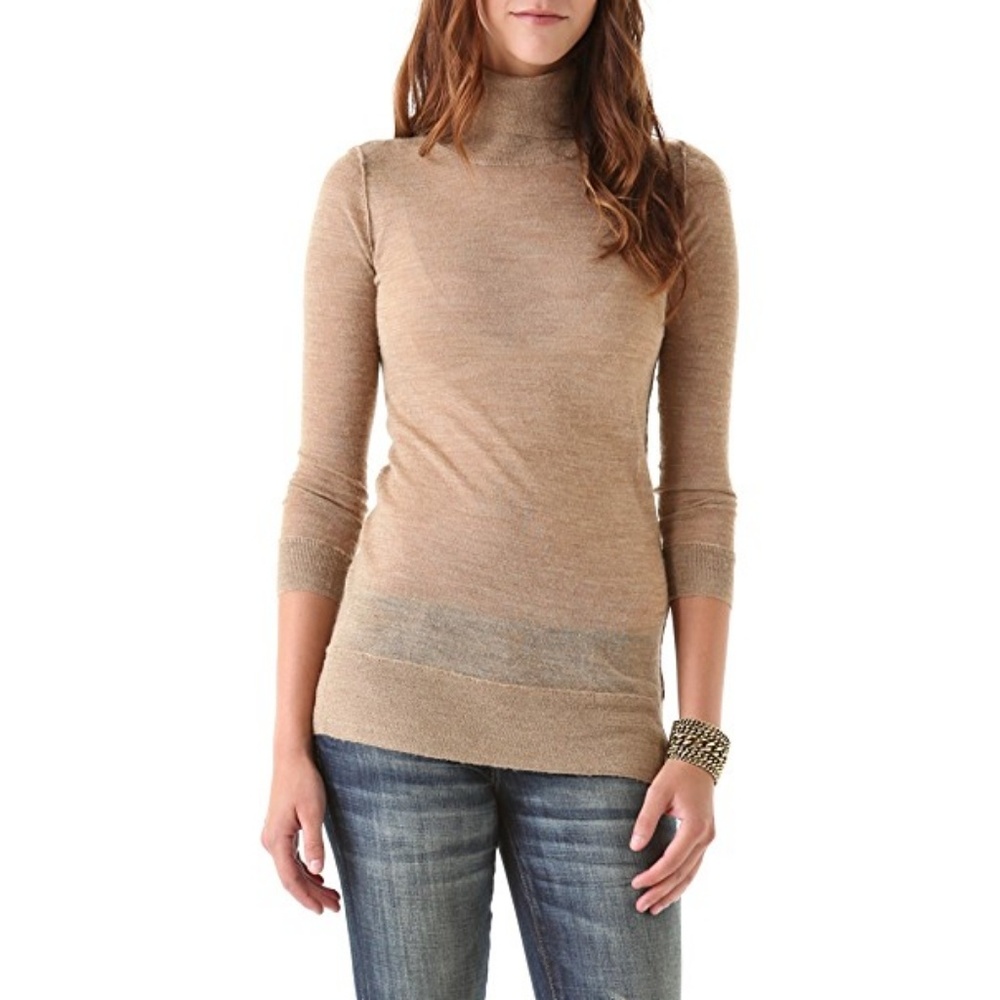 Joie Jeanna Turtleneck Heather Oatmeal Small NWT